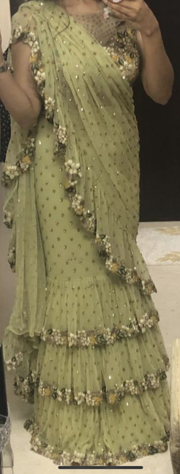 Arpita Mehta Embellished Draped Saree Set