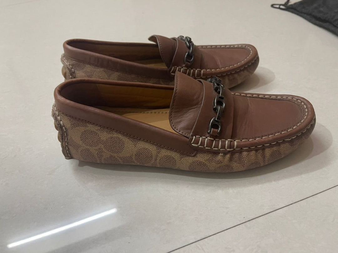Coach Mott Signature Driver Loafers Size 40