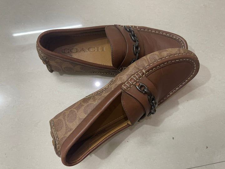 Coach Mott Signature Driver Loafers Size 40