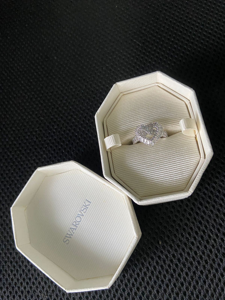 Swarovski Sparkling Cocktail Heart Ring