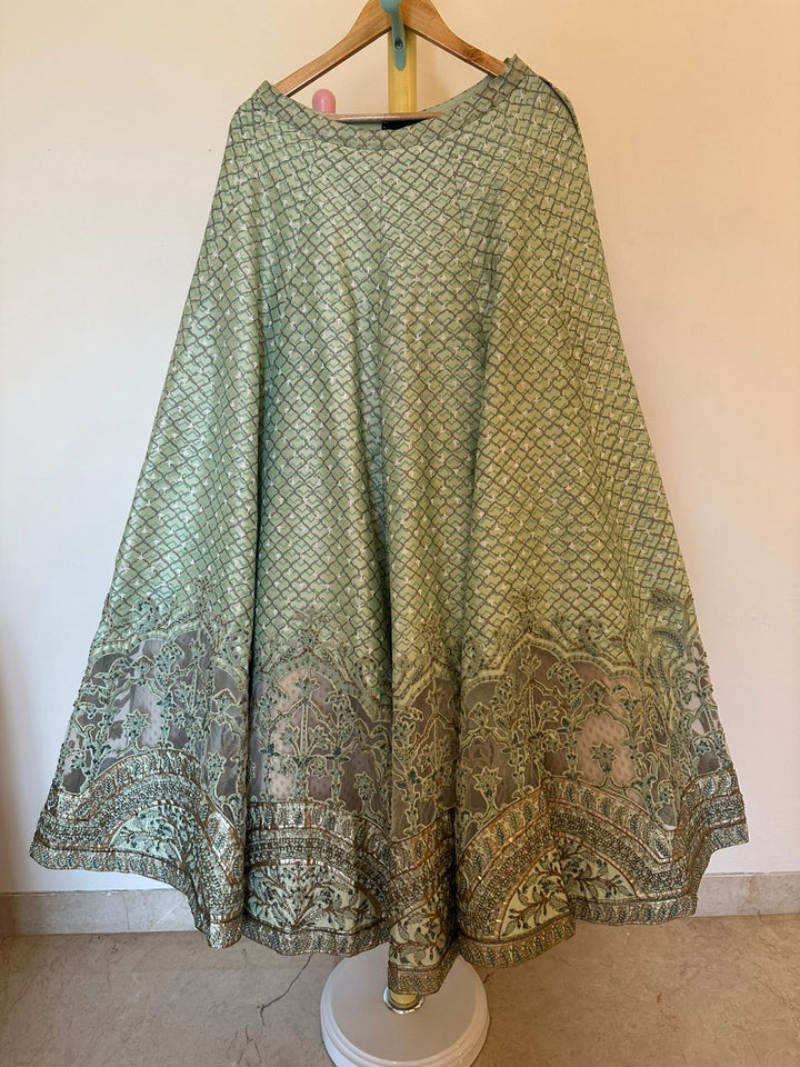Shantanu & Nikhil Mint Green Embroidered Lehenga Set