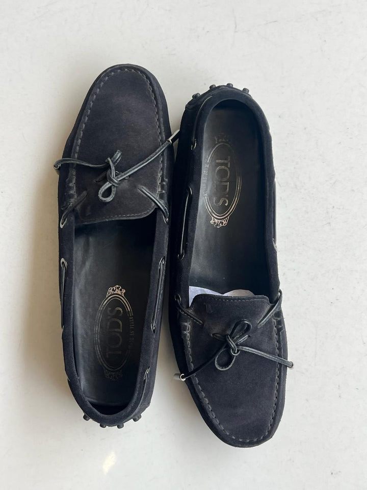 Tod's Black Suede Driving Shoes
