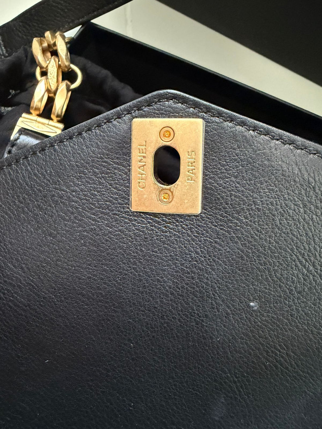 Chanel Calfskin Chevron Stitched Coco Waist Bag