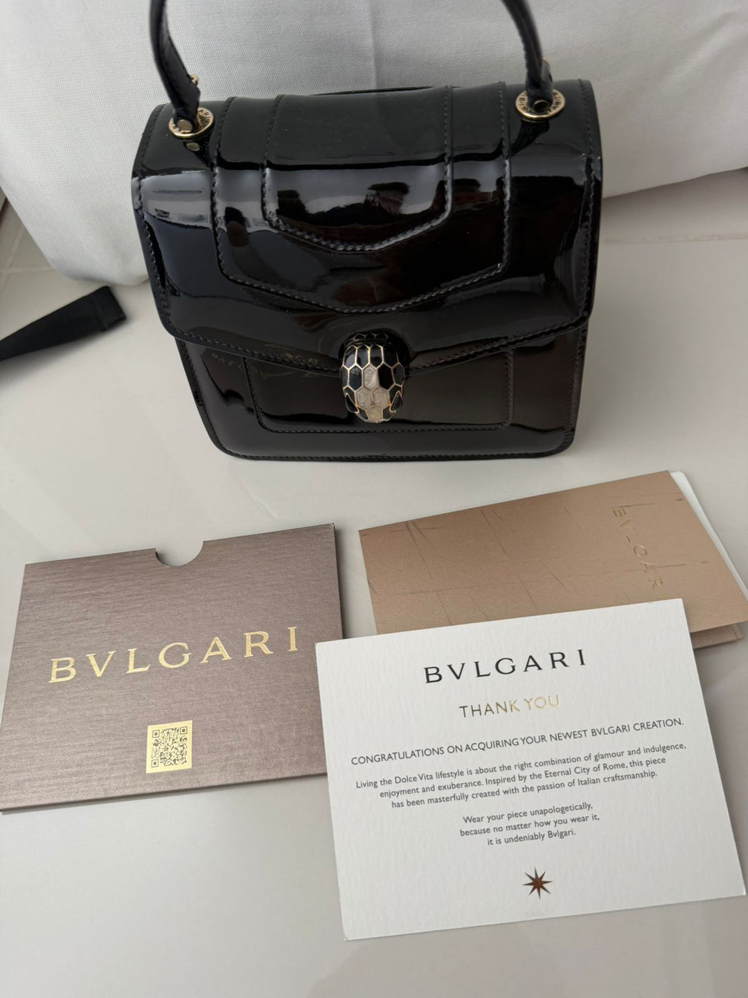 Bvlgari Burgundy Serpenti Forever Flap Top Handle Bag