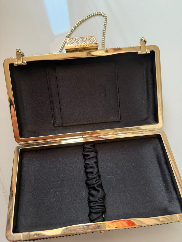 Jimmy Choo clemmie crystal-embellished clutch
