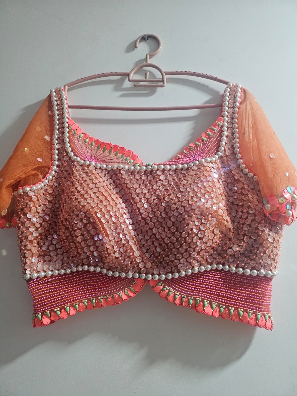Papa Don't Preach Embellished Orange Lehenga Set