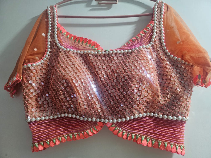 Papa Don't Preach Embellished Orange Lehenga Set
