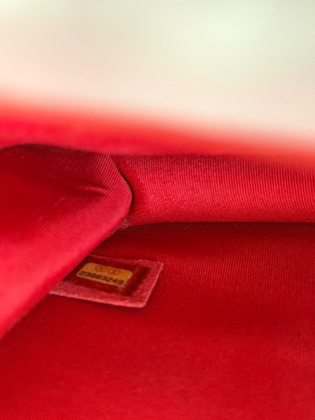 Chanel CC Box Small Red Grained Calfskin Shoulder Bag