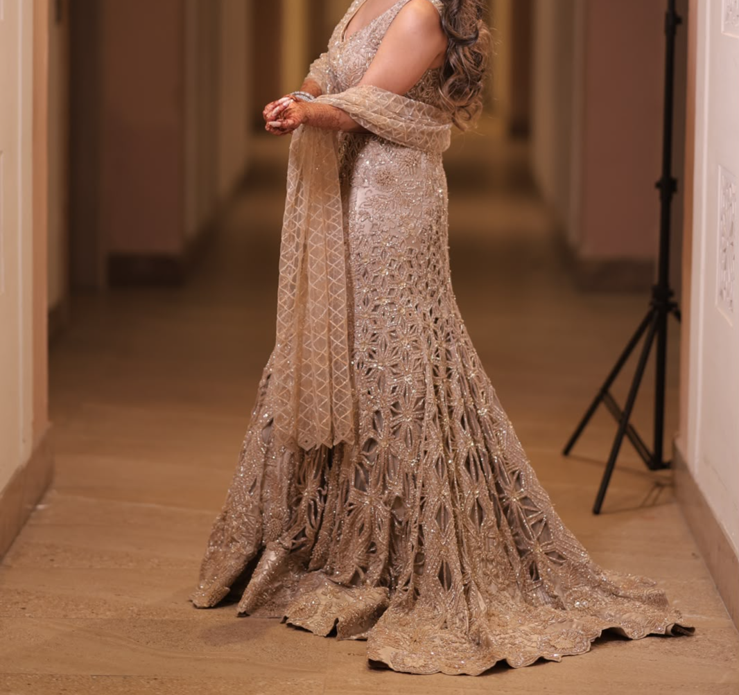 Seema Gujral Sequin Embroidered Bridal Lehenga Set