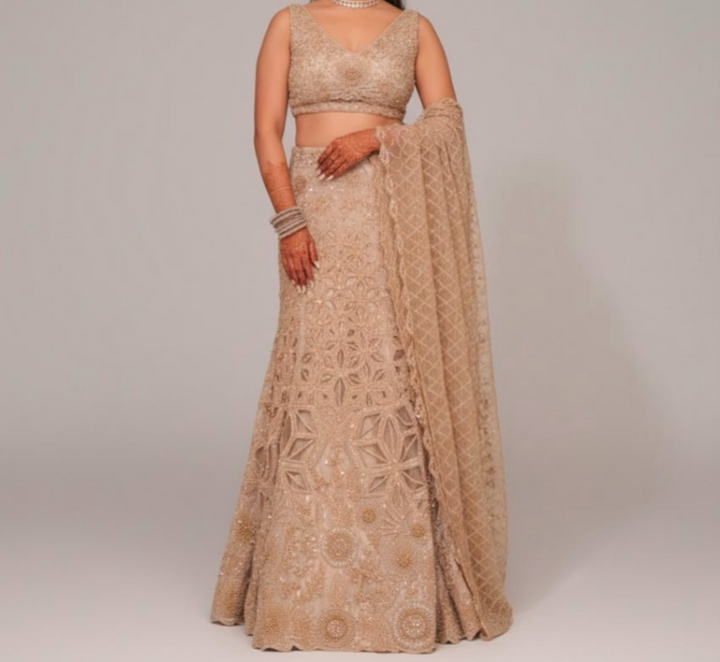 Seema Gujral Sequin Embroidered Bridal Lehenga Set