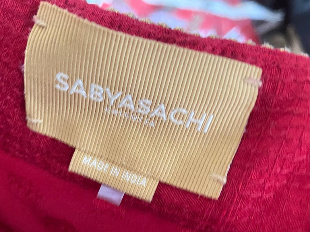 Sabyasachi Crimson Red Embroidered Lehenga Set