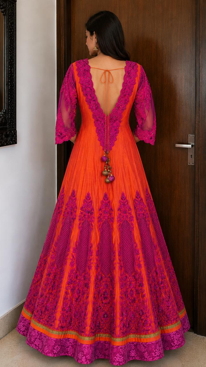 Matsya Embroidered Anarkali