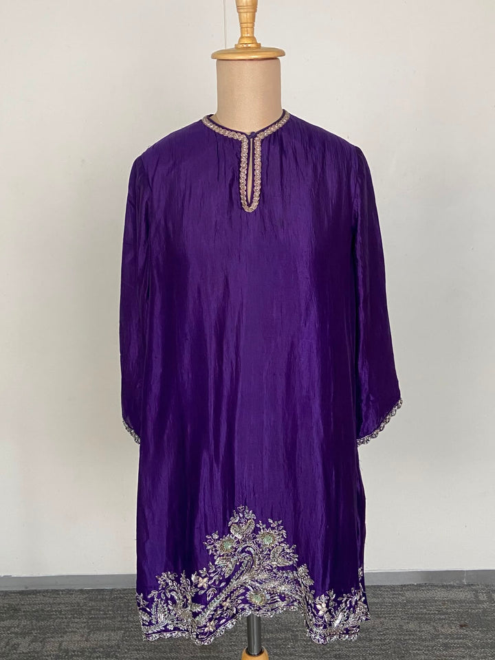 Jayanti Reddy Purple Embroidered Kurta