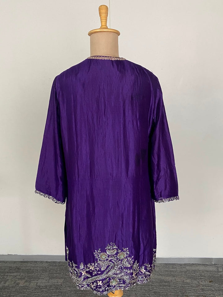 Jayanti Reddy Purple Embroidered Kurta