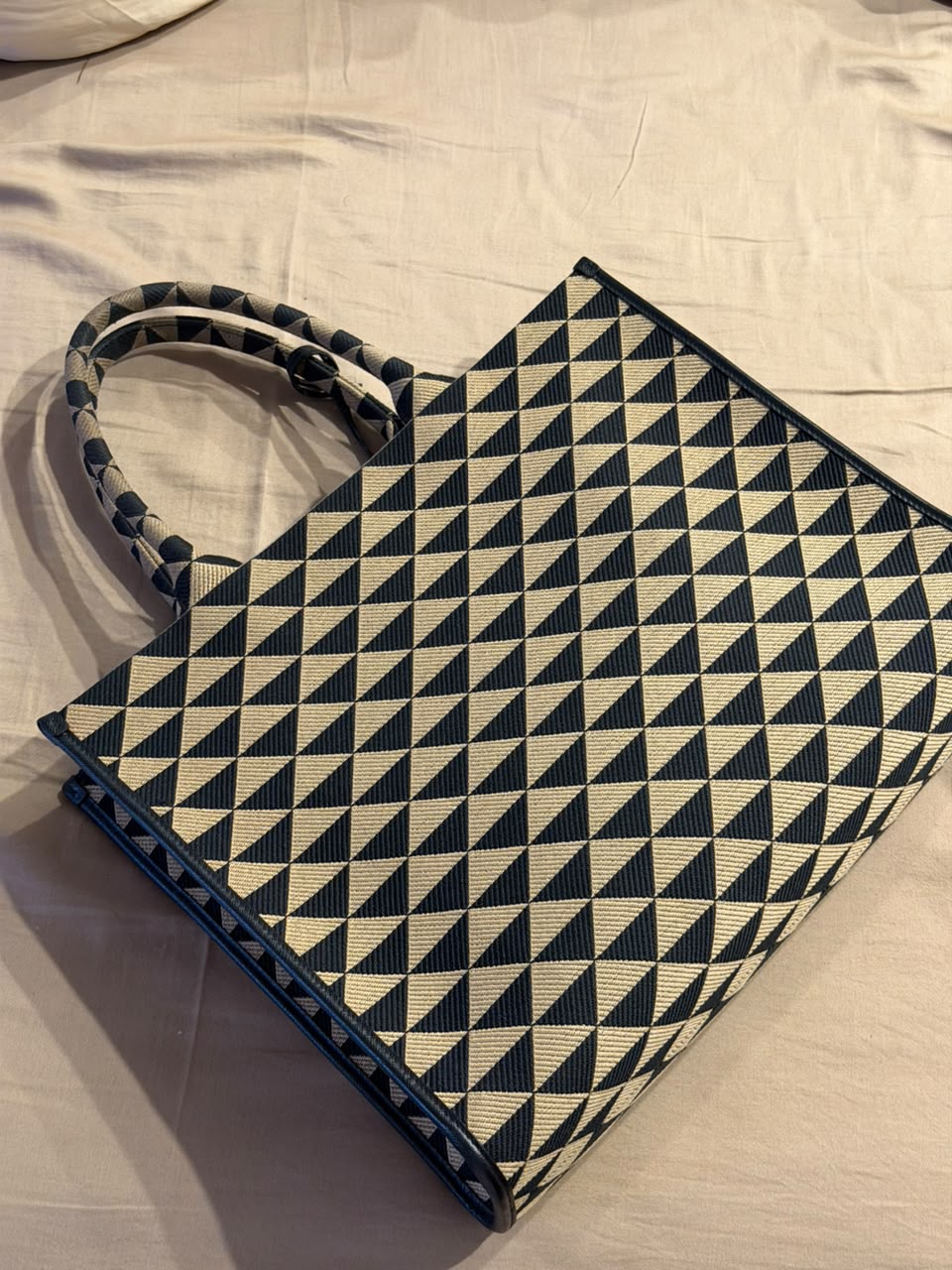 Prada Symbole embroidered tote bag