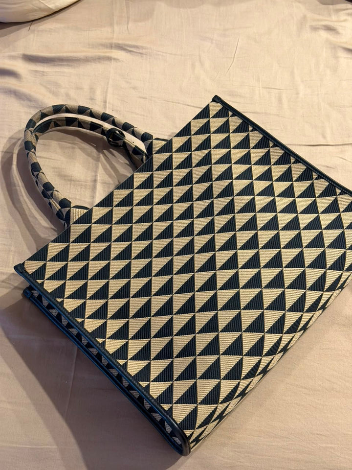 Prada Symbole embroidered tote bag
