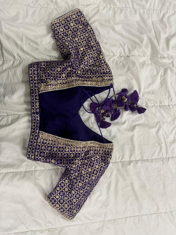 Anita Dongre Purple Embroidered Lehenga Set