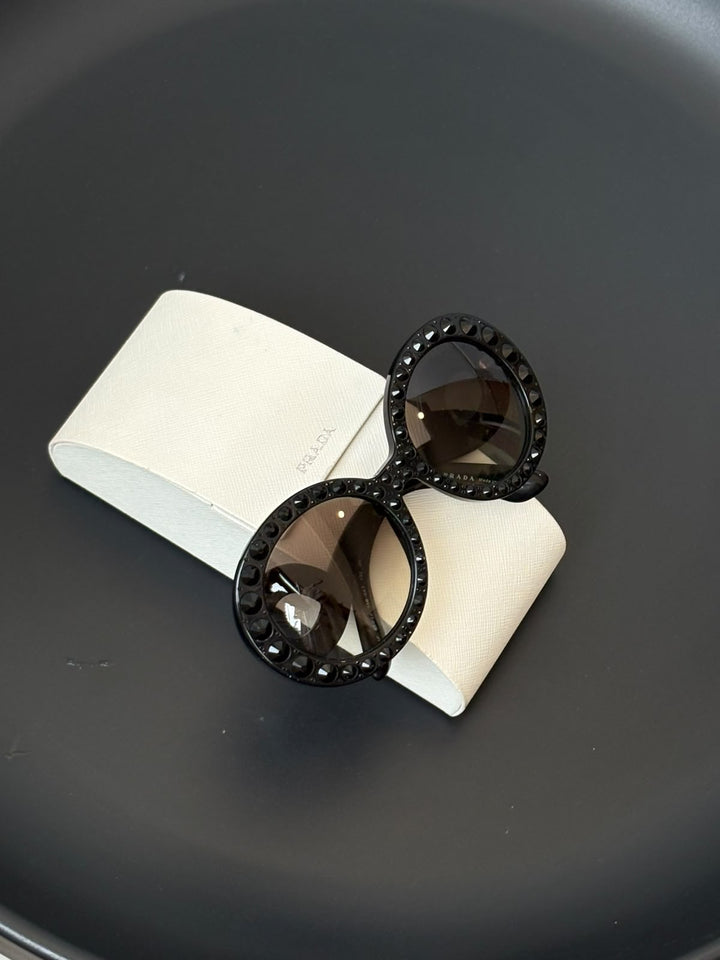 Prada Baroque Ornate / Embellished Round Sunglasses