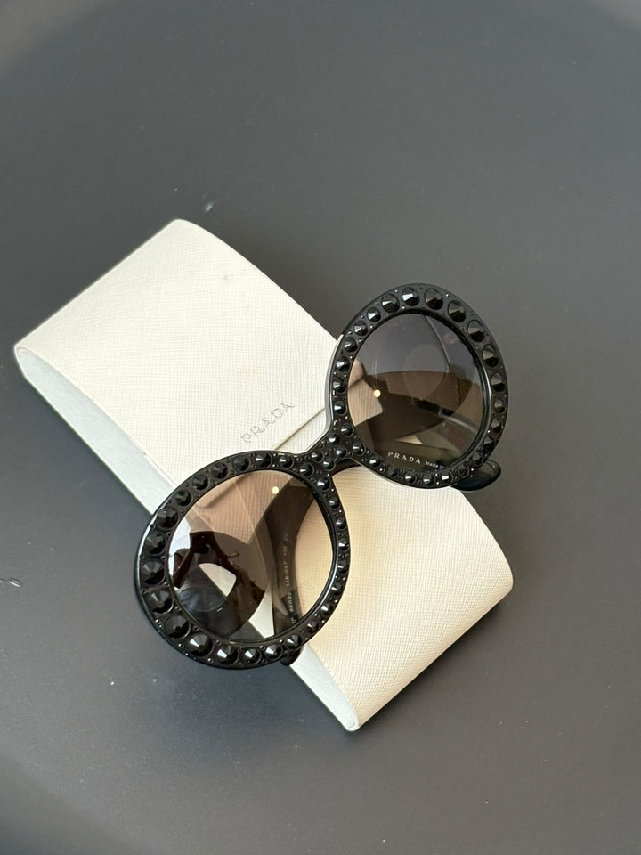 Prada Baroque Ornate / Embellished Round Sunglasses