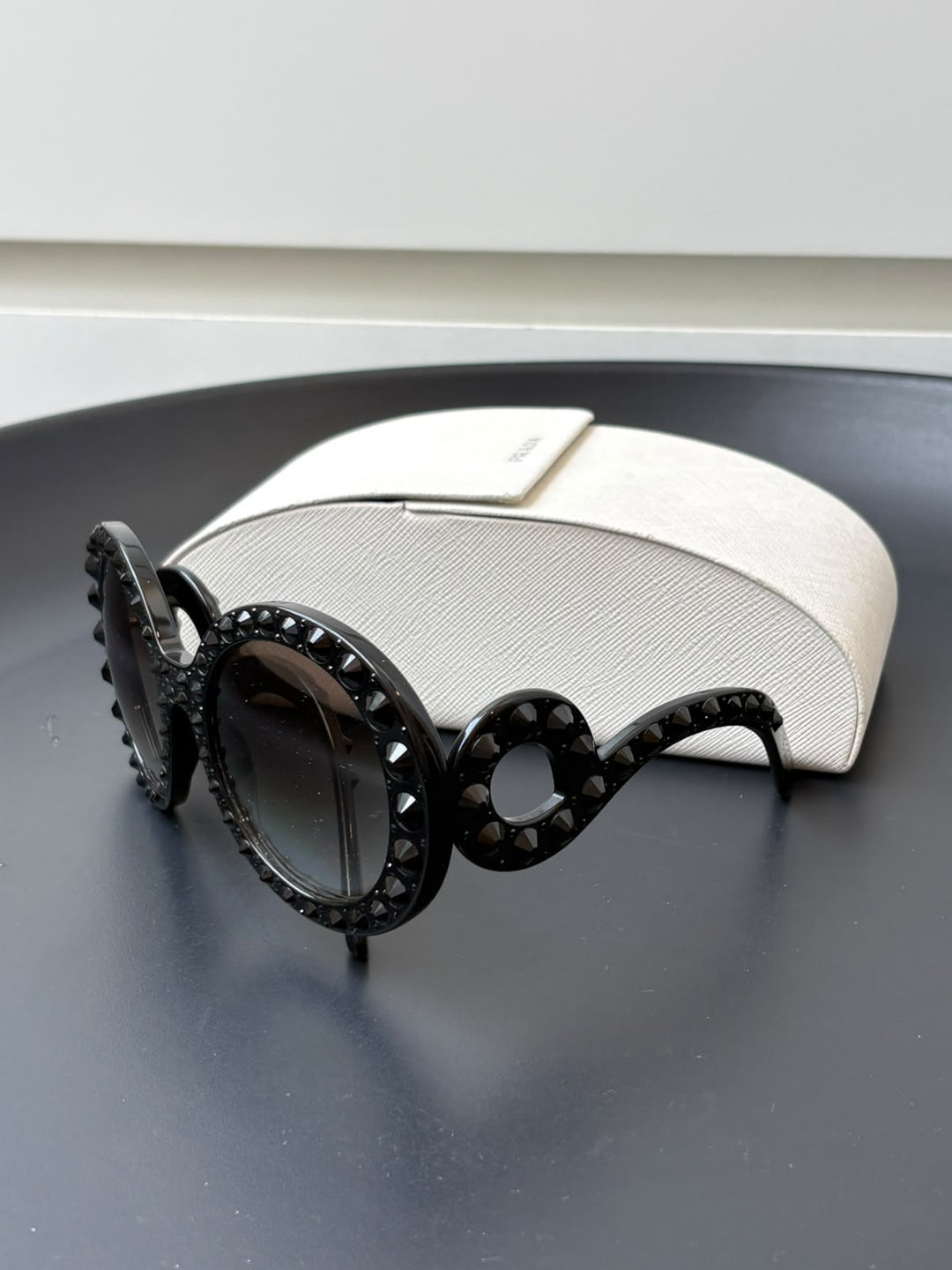 Prada Baroque Ornate / Embellished Round Sunglasses