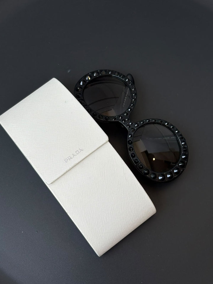 Prada Baroque Ornate / Embellished Round Sunglasses