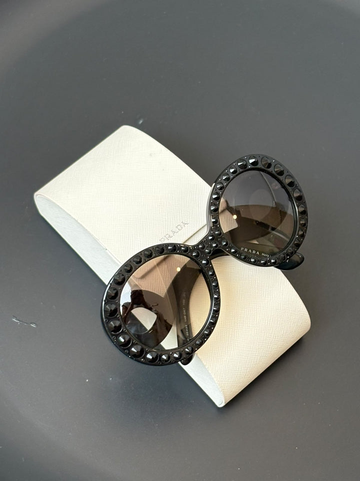 Prada Baroque Ornate / Embellished Round Sunglasses