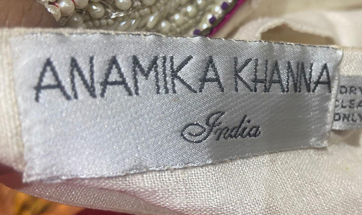 Anamika Khanna Ivory Embellished Saree Set