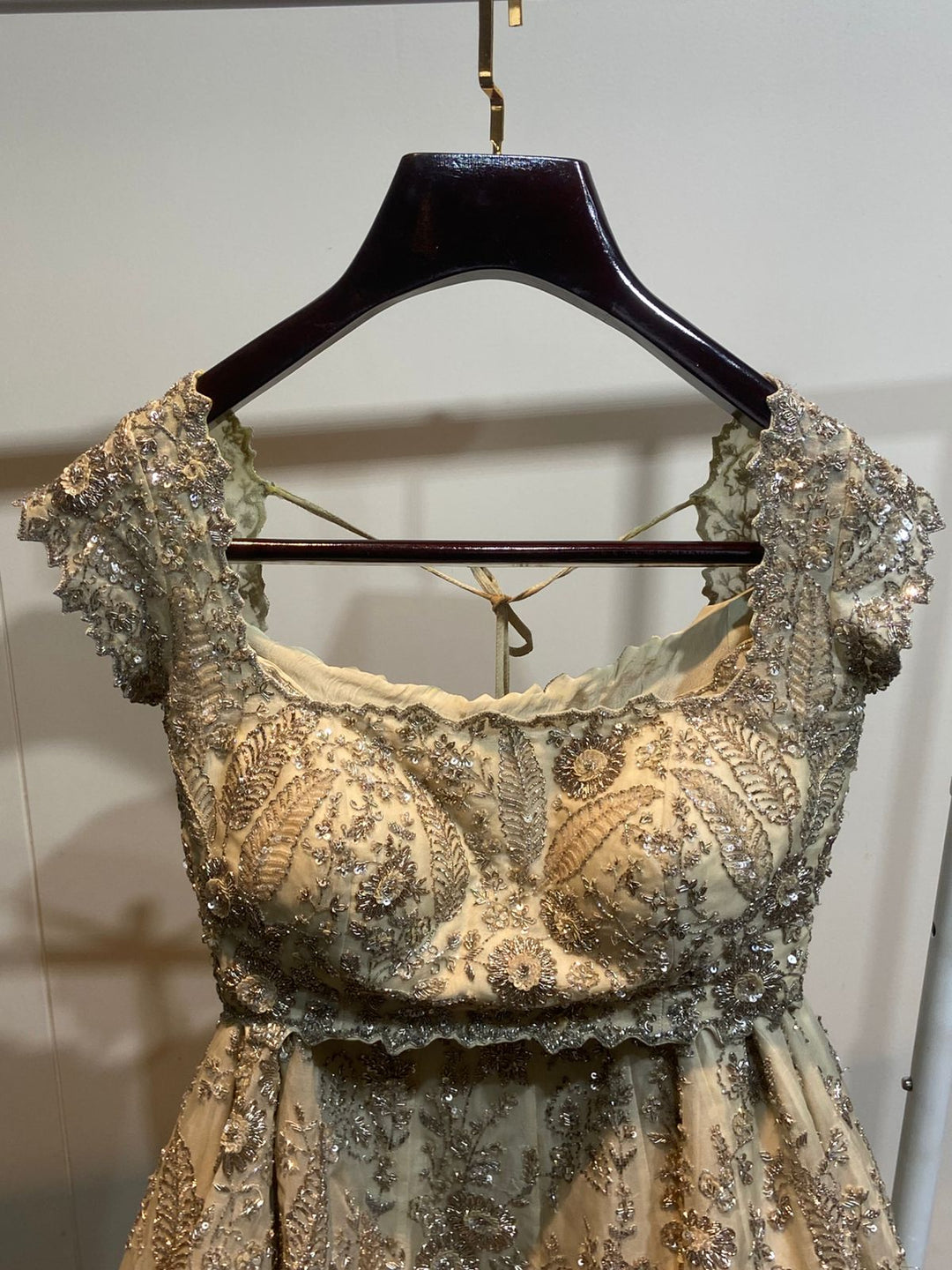 Anushree Reddy Ivory Embellished  Lehenga