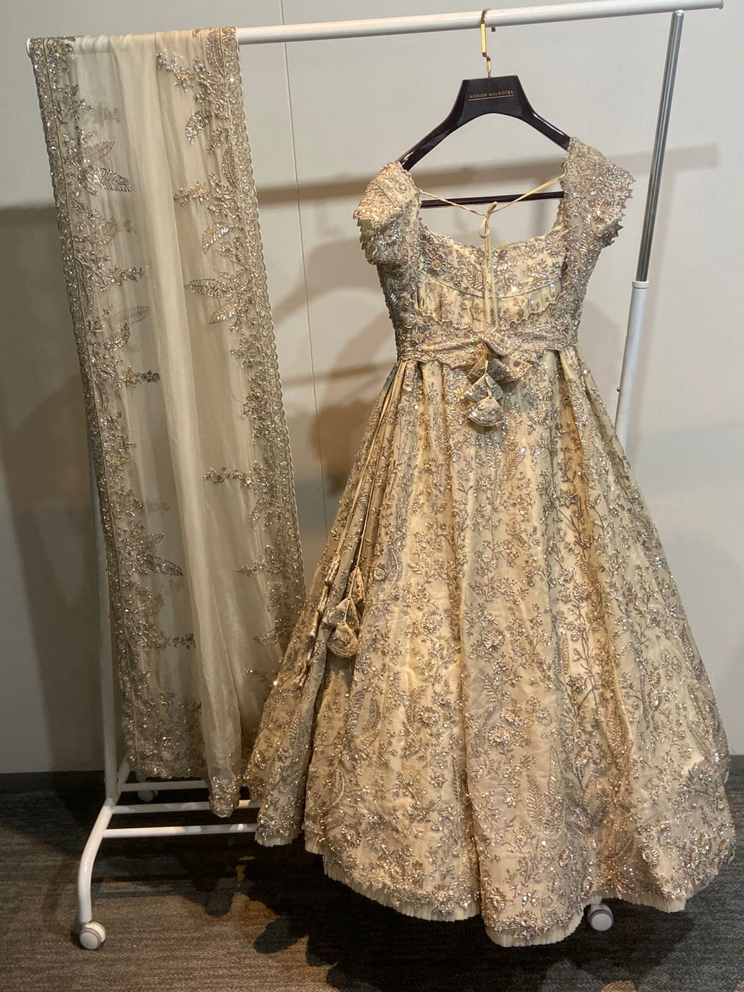 Anushree Reddy Ivory Embellished  Lehenga