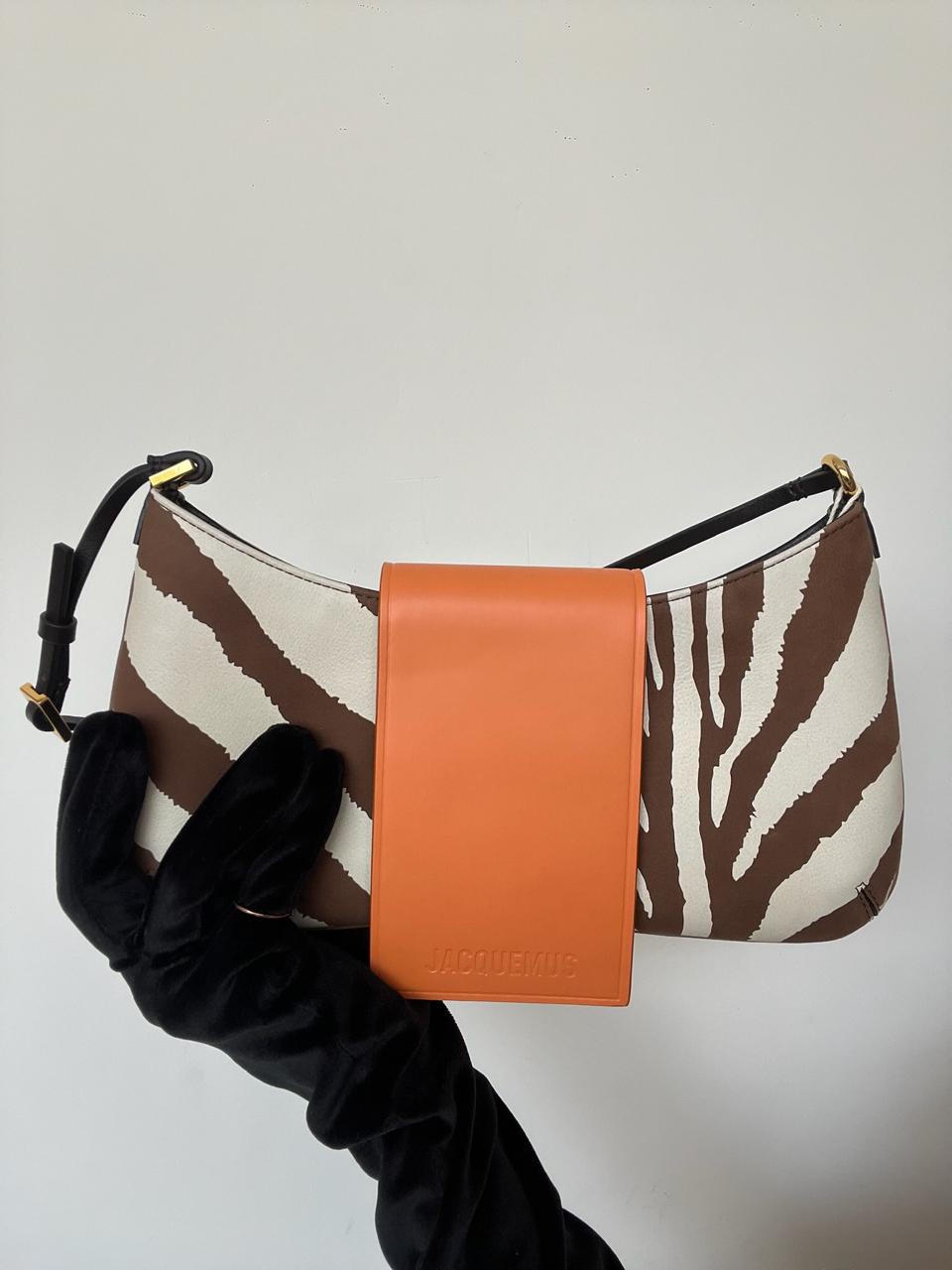 Jacquemus Le Bisou zebra-print leather shoulder bag
