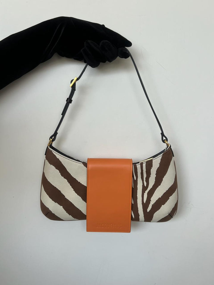 Jacquemus Le Bisou zebra-print leather shoulder bag