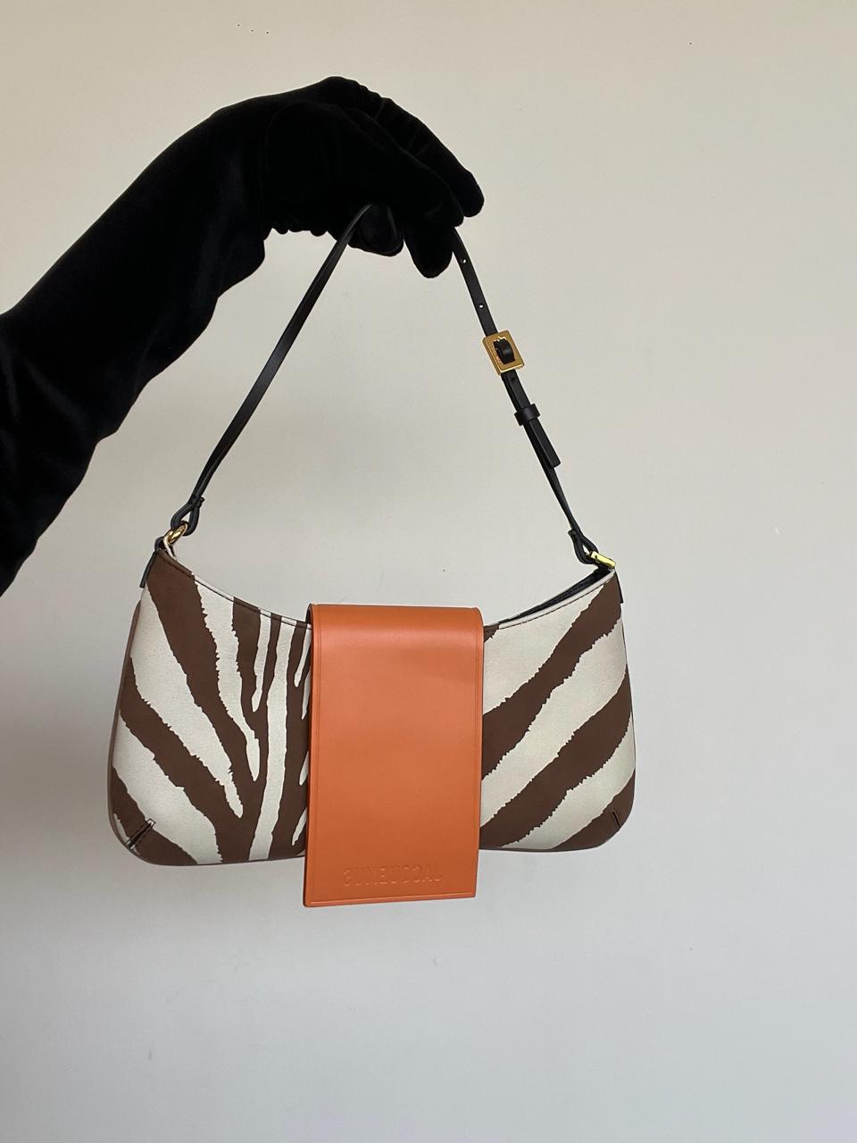 Jacquemus Le Bisou zebra-print leather shoulder bag