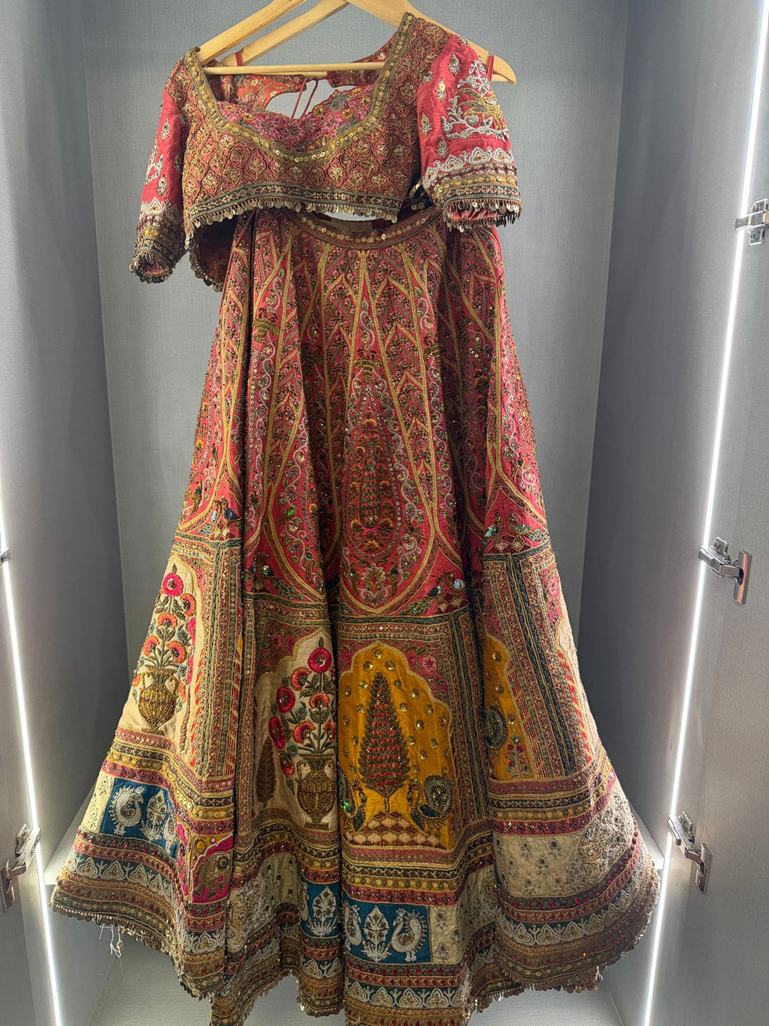 Marwar Couture Red & Multicolour Bridal Lehenga Set