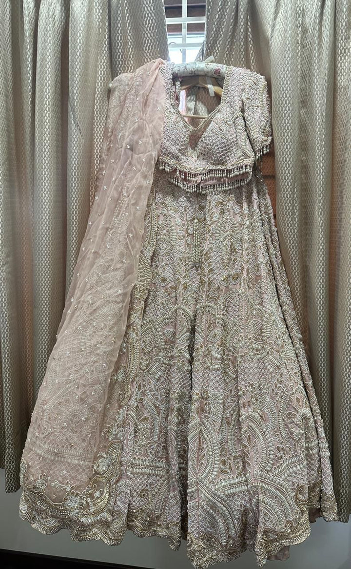 Seema Gujral Blush Pink Embroidered Lehenga Set
