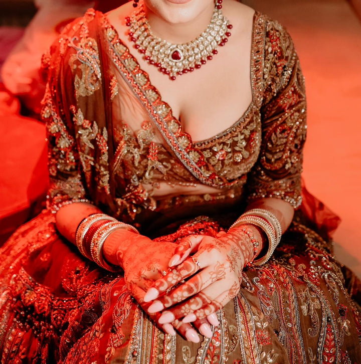 Payal Keyal Embroidered Bridal Lehenga Set