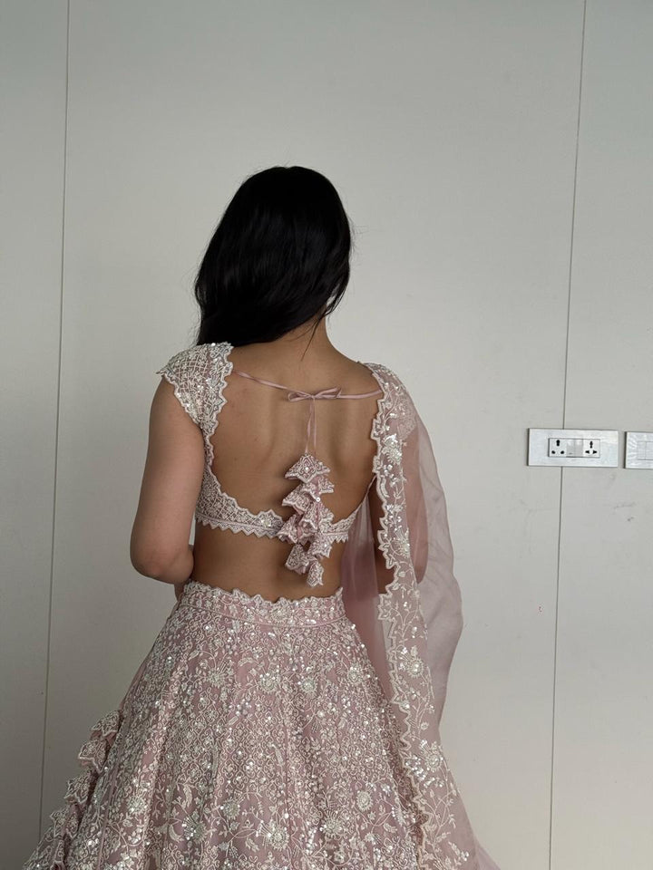 Anushree Reddy Leh Sierra Blush Pink Lehenga Set