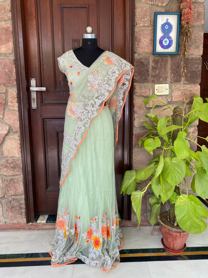 Pallavi Jaikishan Floral Saree-Lehenga
