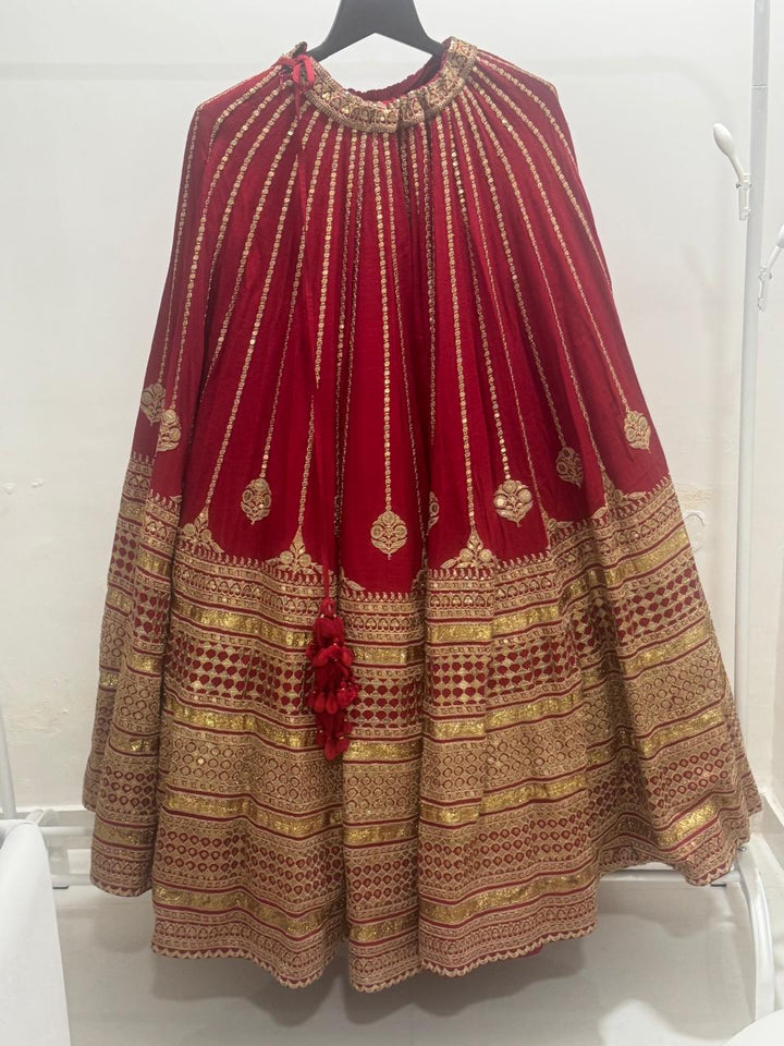 Sabyasachi Red Bridal Meera Lehenga Set