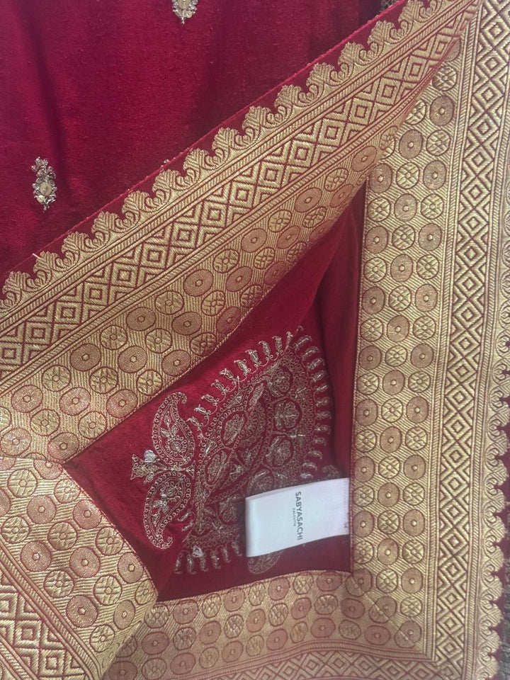 Sabyasachi Red Bridal Meera Lehenga Set