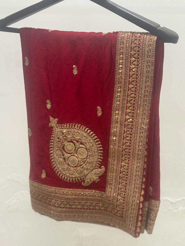 Sabyasachi Red Bridal Meera Lehenga Set