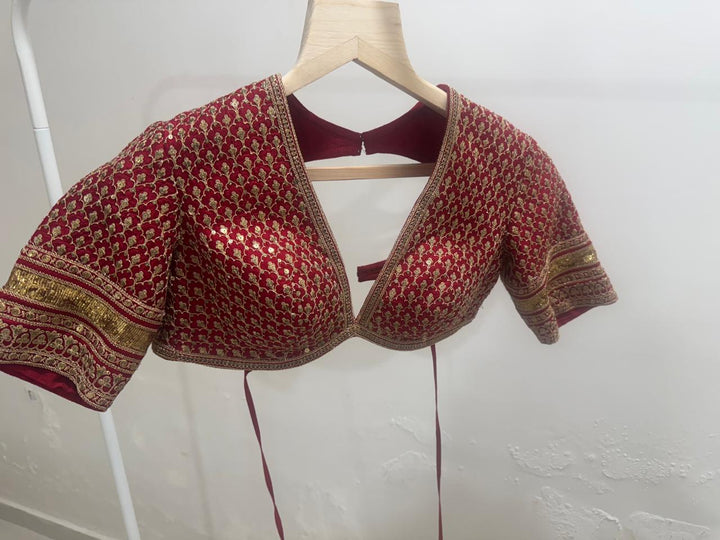 Sabyasachi Red Bridal Meera Lehenga Set