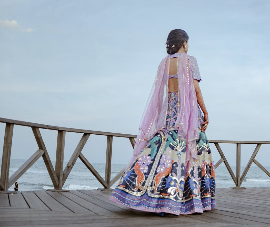 Papa Don't Preach Embroidered Lehenga Set