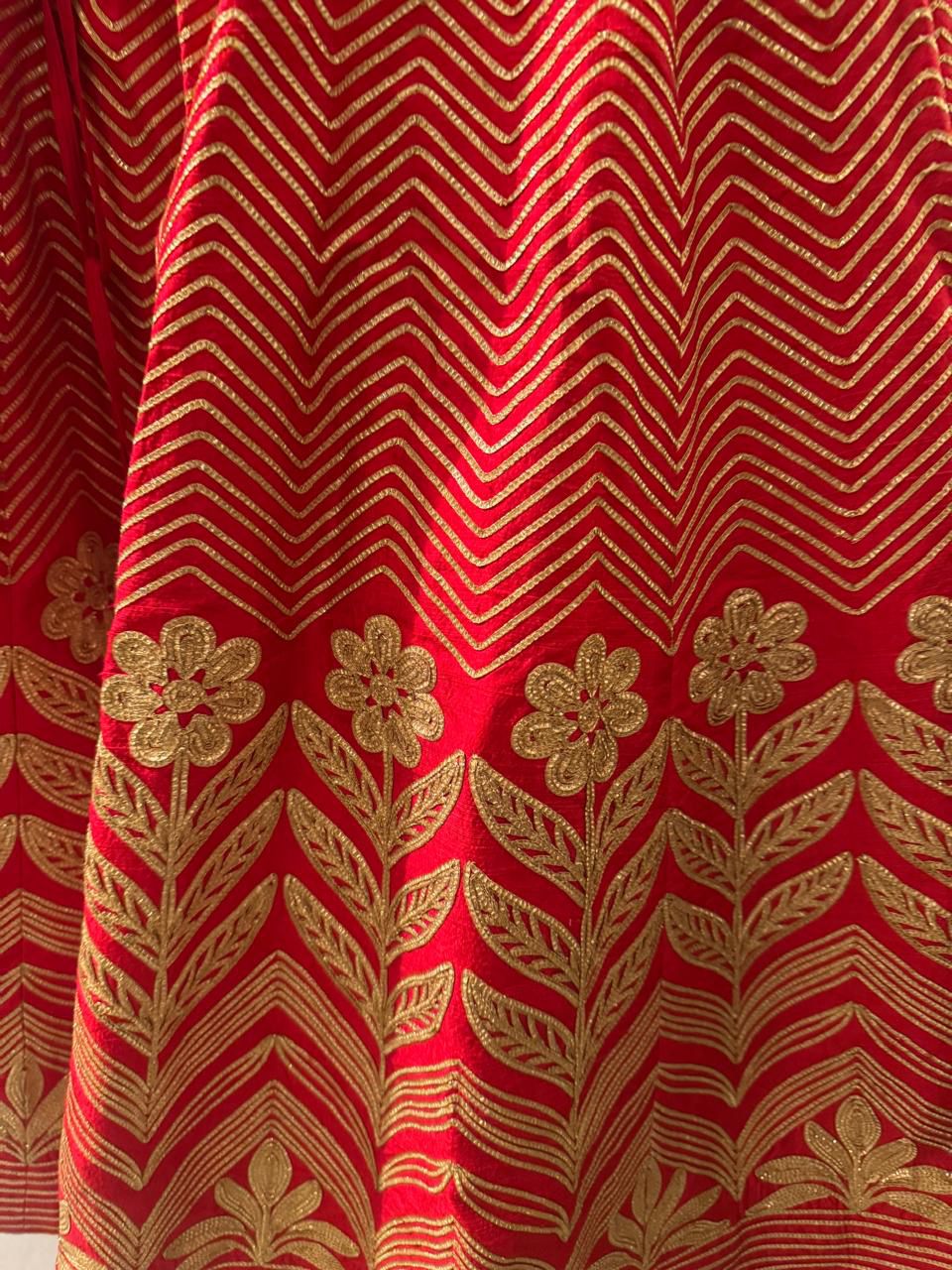 Anita Dongre Red & Gold Banarasi Lehenga Set