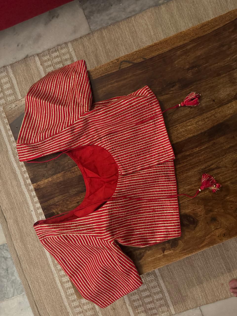 Anita Dongre Red & Gold Banarasi Lehenga Set