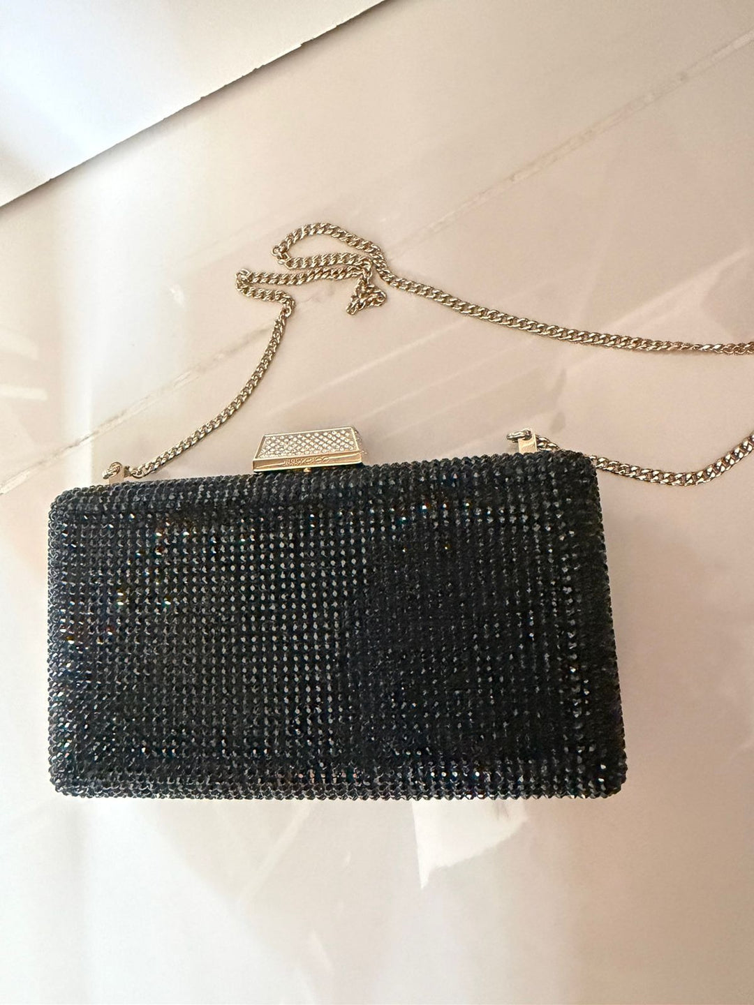 Jimmy Choo clemmie crystal-embellished clutch