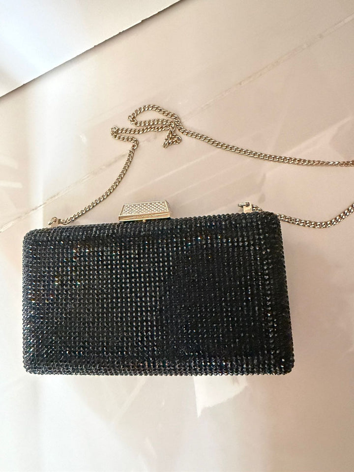 Jimmy Choo clemmie crystal-embellished clutch