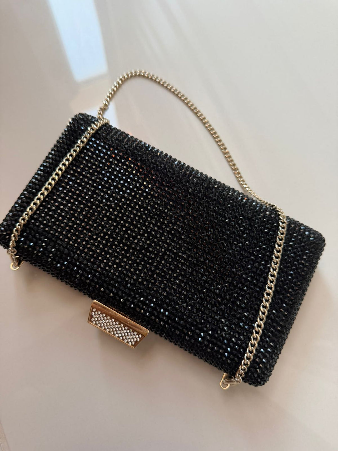 Jimmy Choo clemmie crystal-embellished clutch