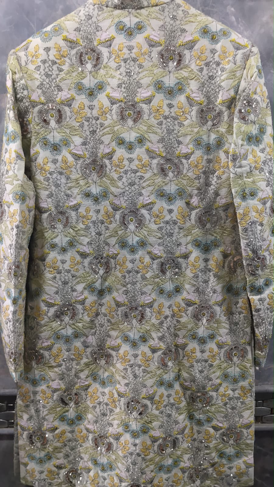 Aisha Rao Floral Embroidered Sherwani Set