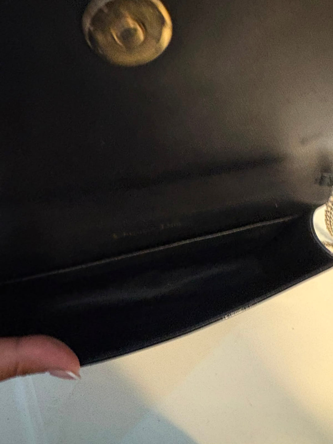 Dior Black Patent Cannage Lady Dior Pouch