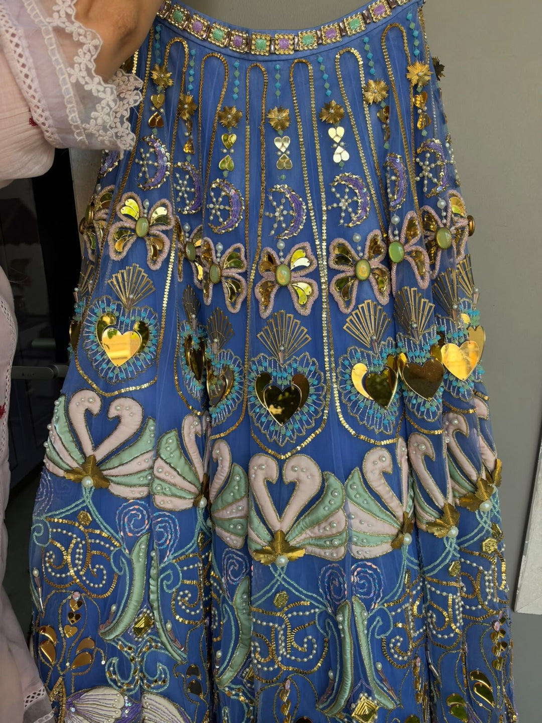 Papa Don’t Preach Blue Embellished Lehenga Set